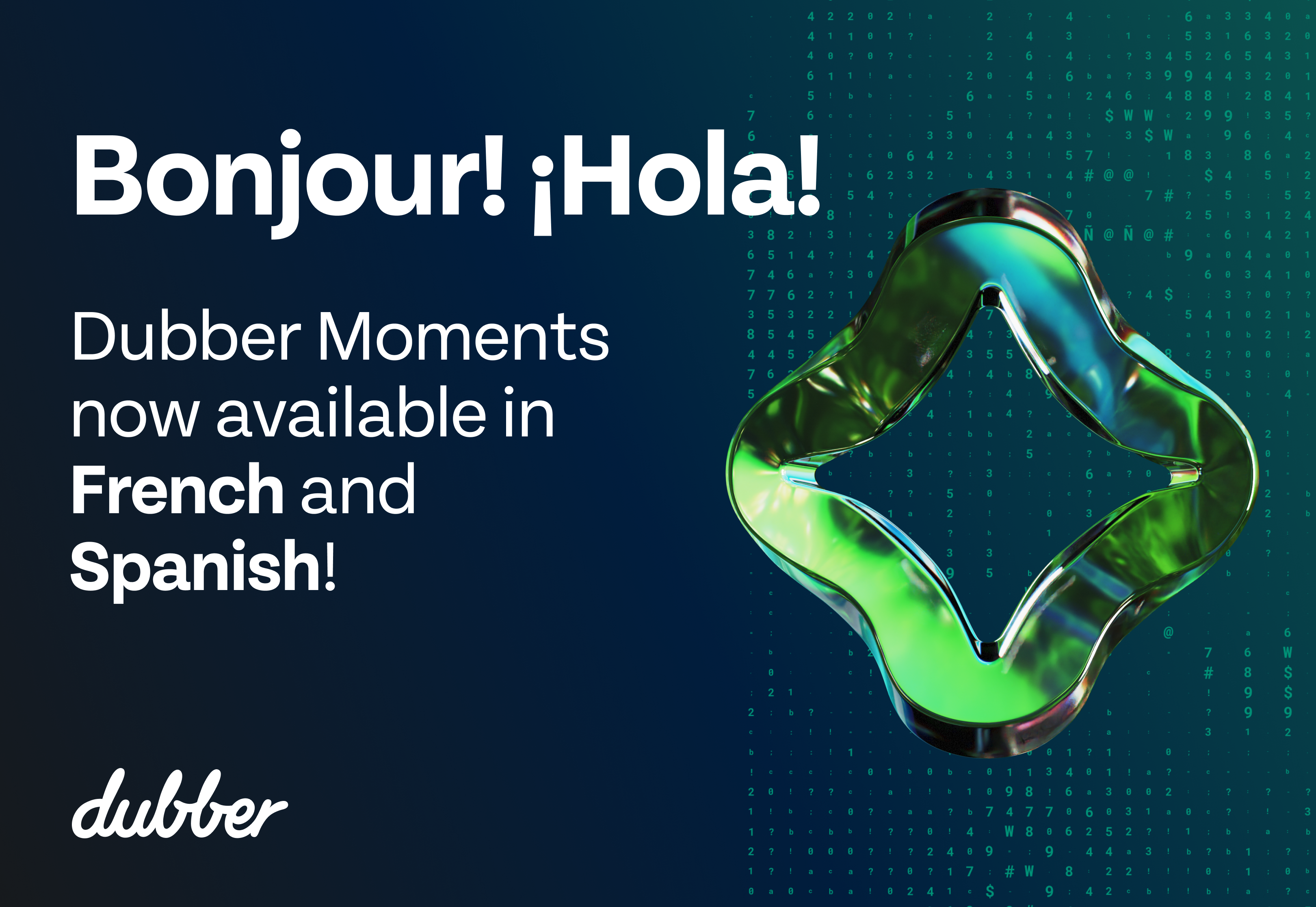 Dubber Moments Now Available in French and Spanish!